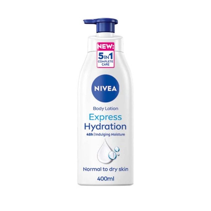 NIVEA Lait Corps Express Hydratation 400ml – Absorption Rapide, Hydratation 72H