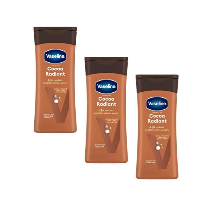 Vaseline Lotion Intensive Care Cocoa Radiant 48h Moisture Booste L'hydratation Et L'éclat 200ml