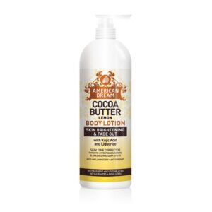 American Dream Formule éclaircissante Lemon Cocoa Butter Lotion For Skin Brightening And Fade Out, 500 G