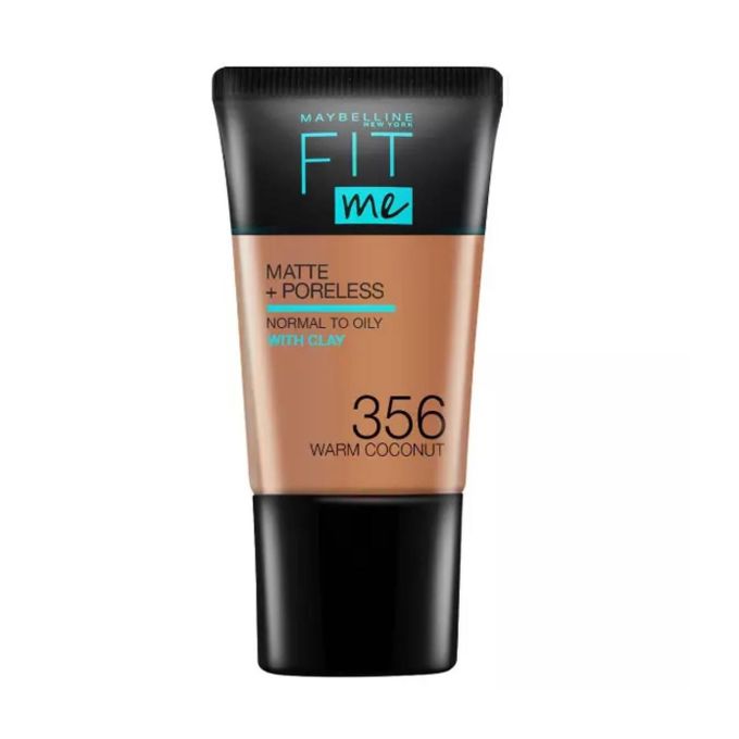Maybelline Fond De Teint Fit Me Matte + Poreless Avec Argile, Noix De Coco Tiède No 356