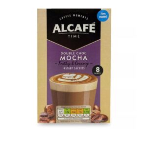 Alcafé Double Choc Mocha – 8 Sachets x 23g Onctueux, Crémeux & Intensément Chocolaté