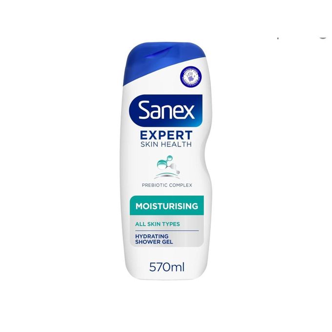 Sanex Expert Skin Health – Gel Douche Hydratant 570ml Pour Hommes & Femmes -Soin quotidien pour une peau saine