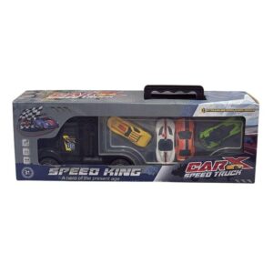 Speed King King 4 Voitures De Course Dans Un Camion De Transport