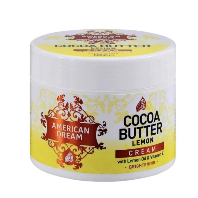 American Dream Cocoa Butter Lemon Cream With Lemon Oil & Vitamin E 500ml