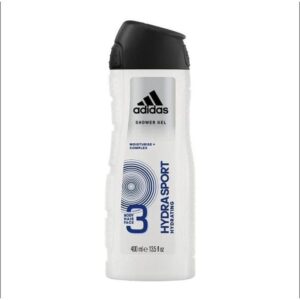 Gel Douche Corps, Cheveux Et Visage 3 En 1 Adidas Sport Sensation Hydra Sport Pour Homme, 400 Ml