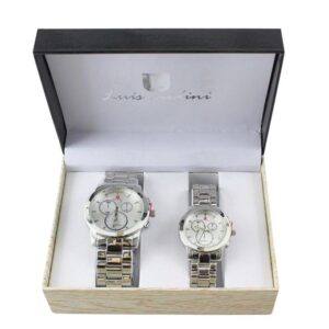 Luis Cardini Coffret Montre Pour Lui Et Elle, His & Her Watch Gift Set - Silver