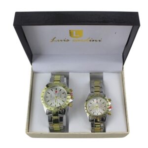 Luis Cardini Coffret Montre Pour Lui Et Elle, His & Her Watch Gift Set - Silver & Gold
