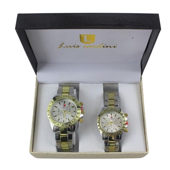 Luis Cardini Coffret Montre Pour Lui Et Elle, His & Her Watch Gift Set - Silver & Gold